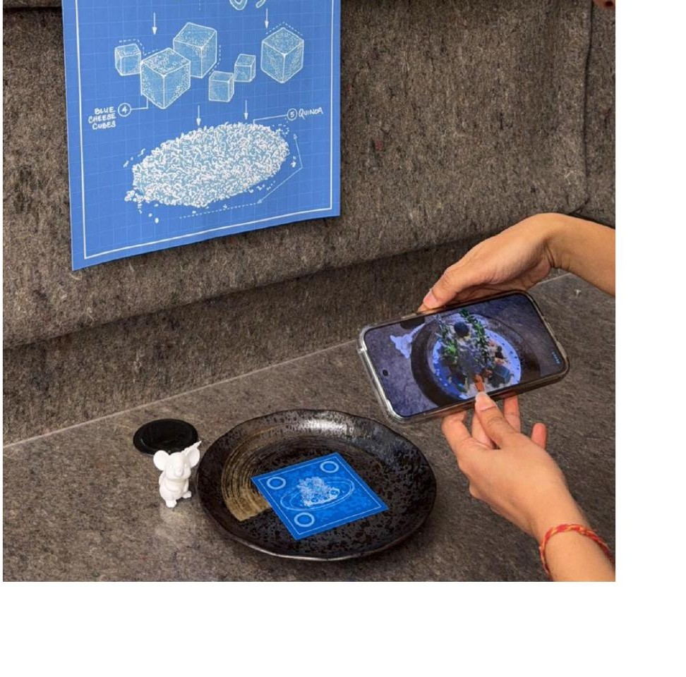 Close-up interaction study — hands, device, and interface