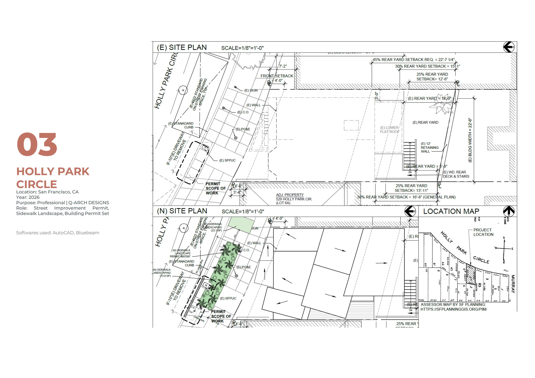 Holly Park Circle — site plans and assessor parcel maps